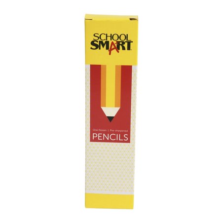 SCHOOL SMART No 2 Pre-Sharpened Pencils, Latex-Free Eraser, Pack of 12 PK 084453